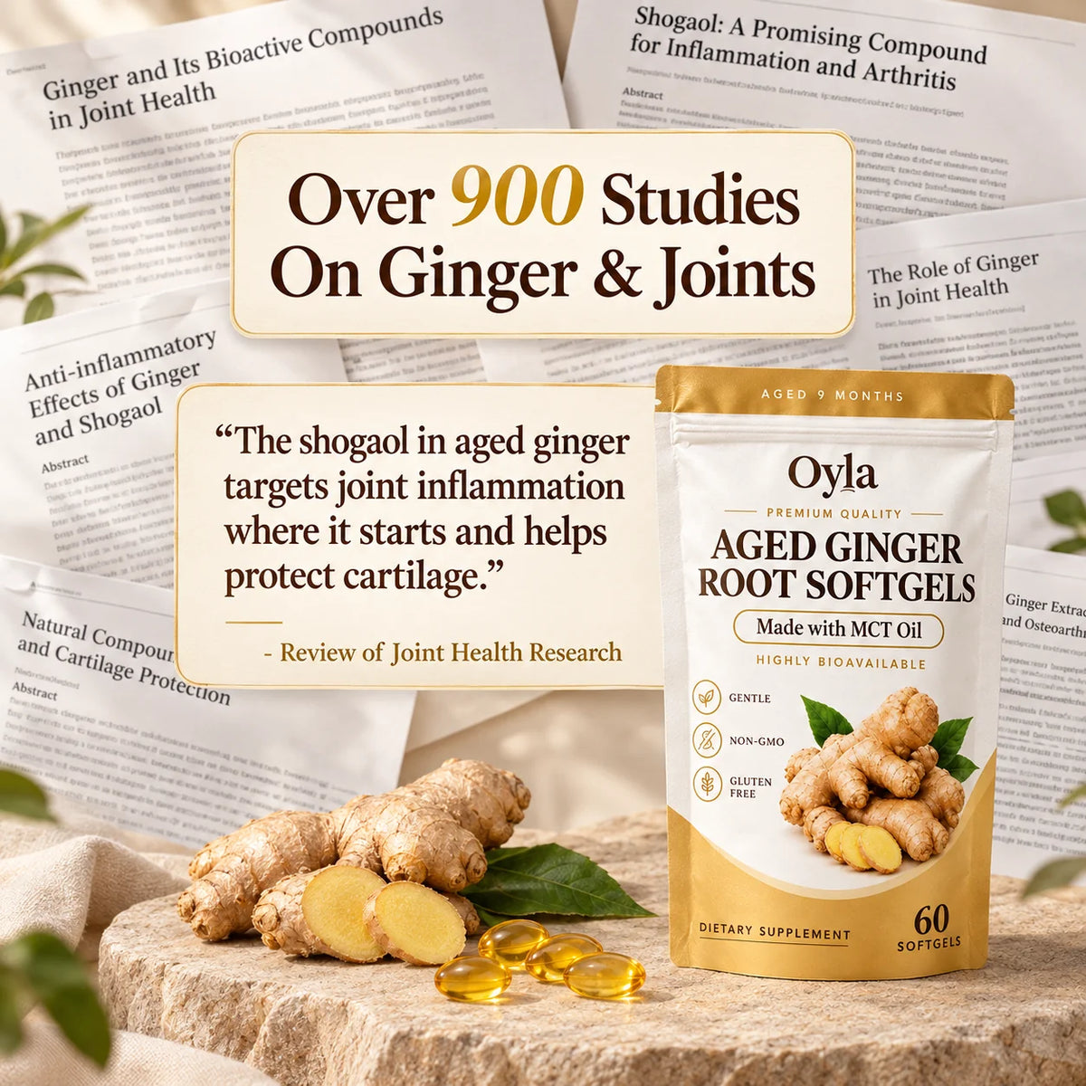 Oyla Aged Ginger Root Softgels