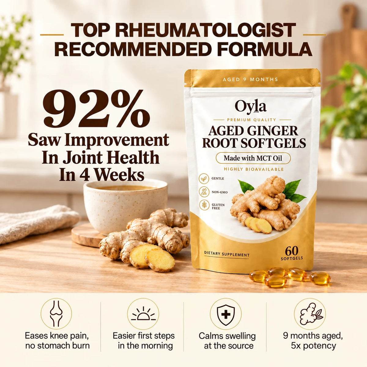 Oyla Aged Ginger Root Softgels