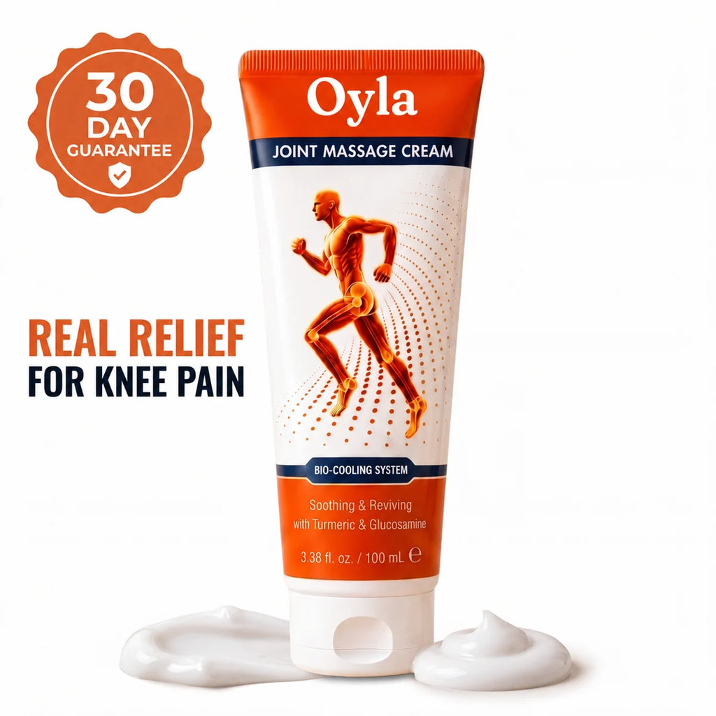 Oyla Joint Massage Cream tube with 30-day guarantee